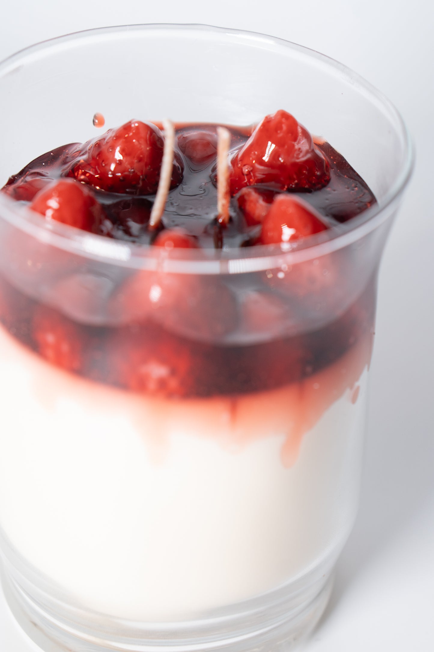 Strawberry Delight Dessert Candle