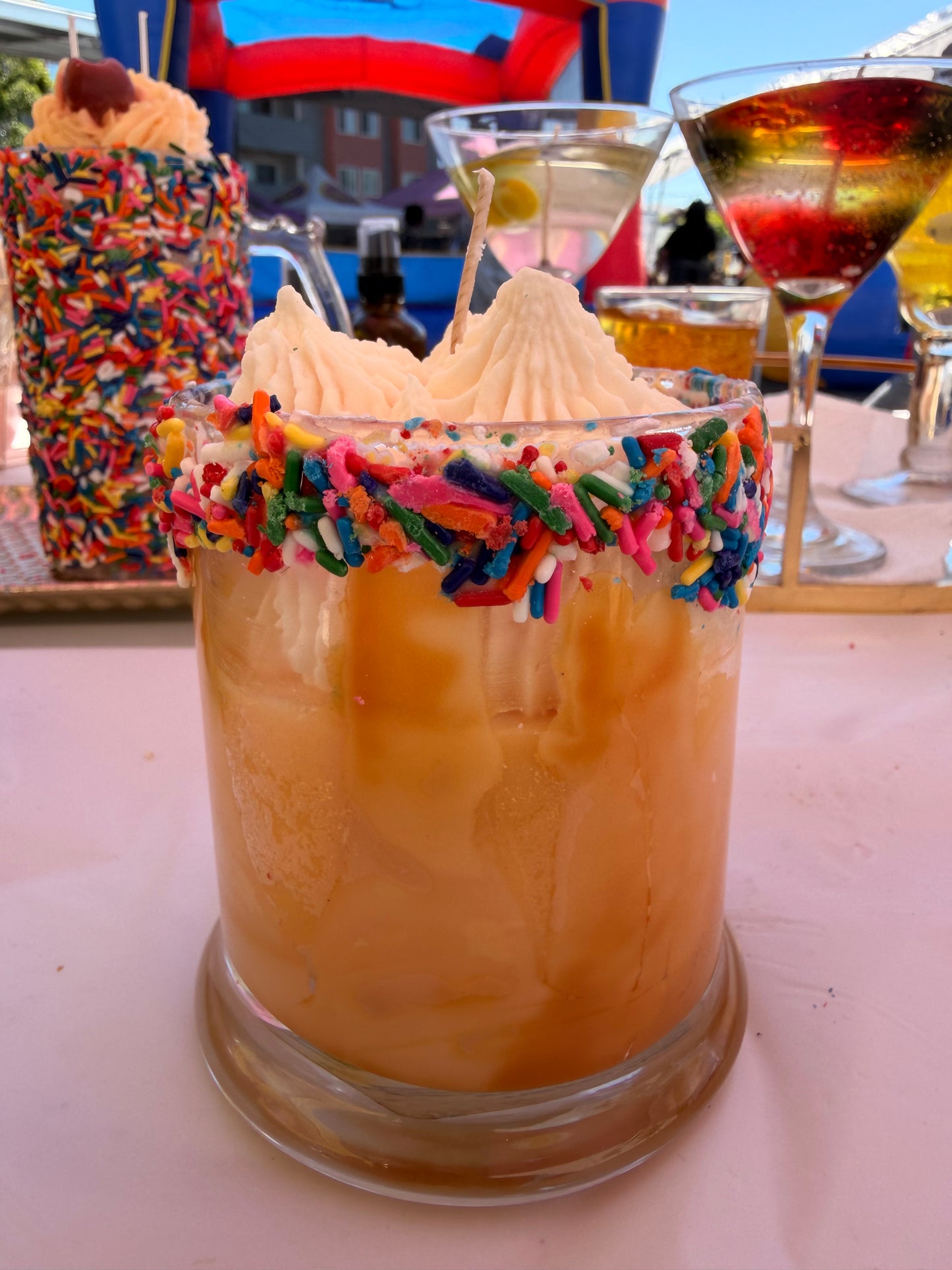 Vanilla Sprinkle Milkshake Candle