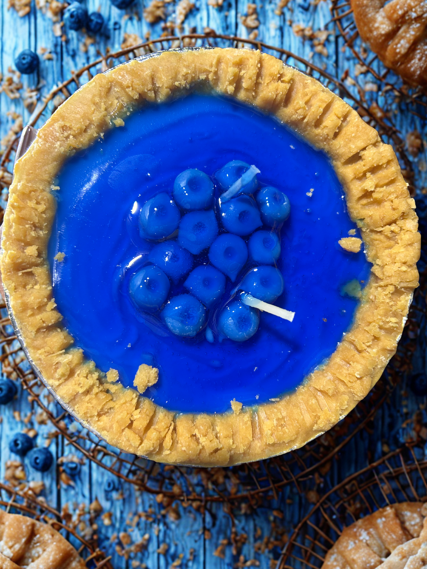 Blueberry Pie Dessert Candle