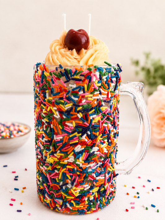Vanilla Sprinkle Milkshake Candle