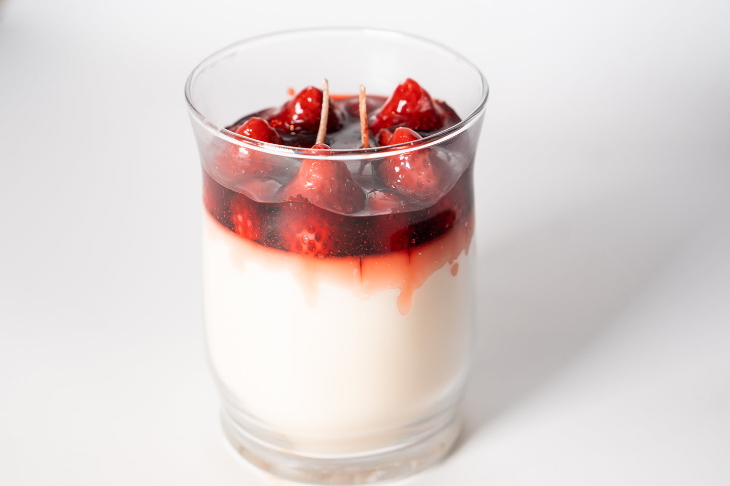 Strawberry Delight Dessert Candle